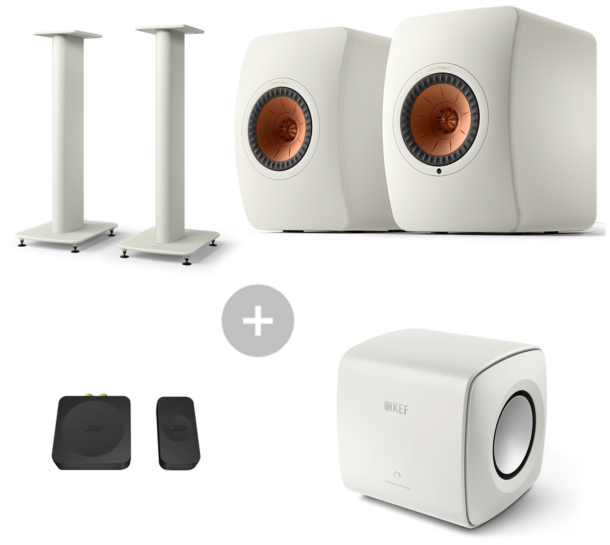 Auditorium KEF LS50 Wireless II + Ständer S2 + KC62 inkl. Wireless Kit KW1 202018 - 1