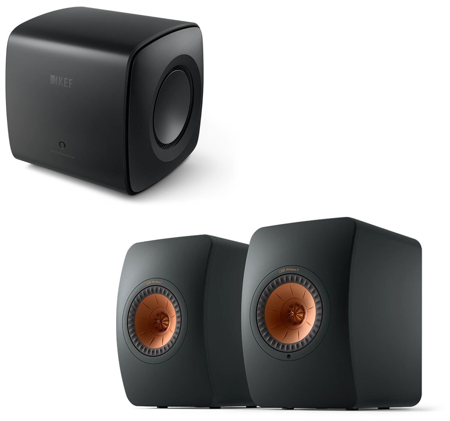 Auditorium KEF LS50 Wireless II & Subwoofer KC62 295230 - 1