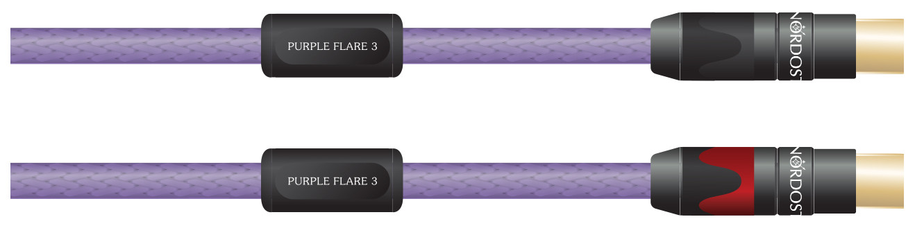 Auditorium Nordost Purple Flare 3 Neutrik RCA Interconnect-Kabel 206290 - 1