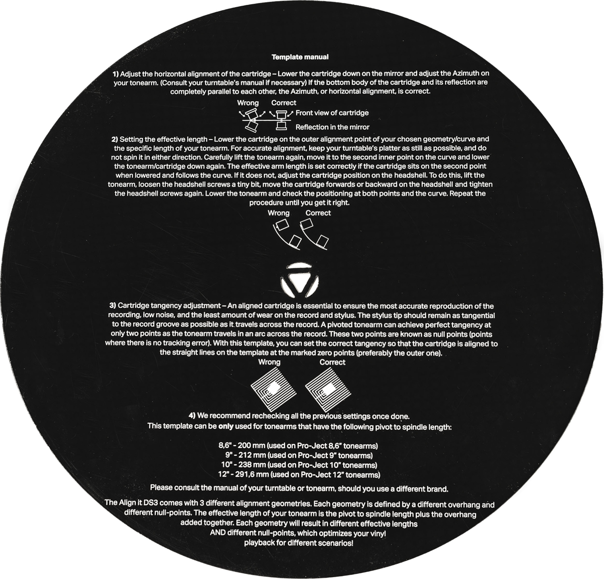 Auditorium Pro-Ject Align it DS3 Einstellschablone 297054 - 2