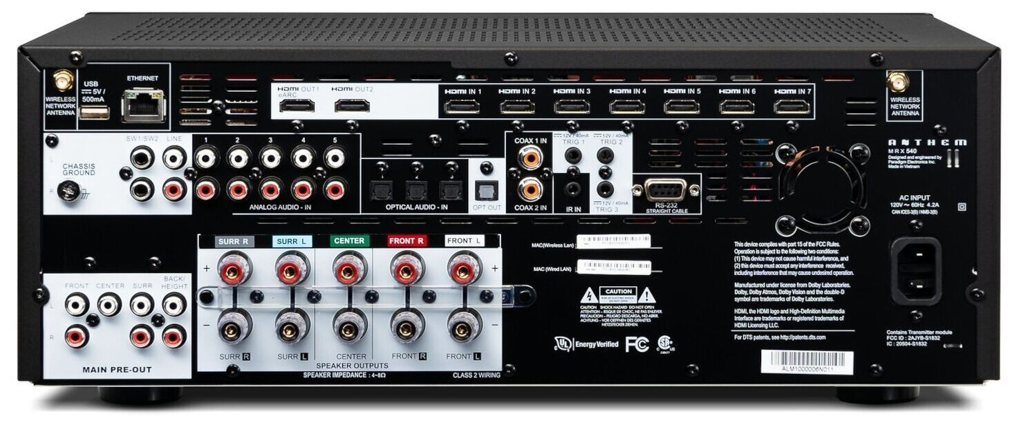 Auditorium Anthem Electronics MRX 540 8K Multikanal A/V Receiver 216093 - 5