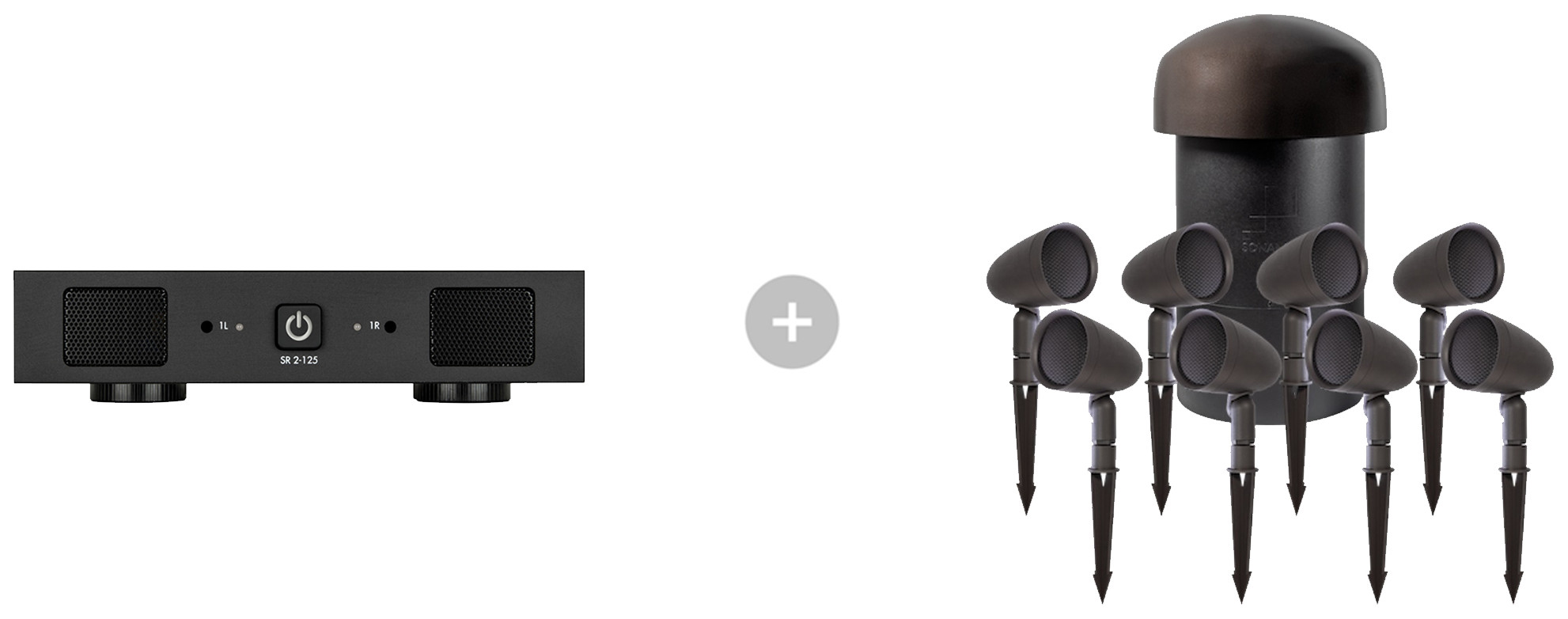 Auditorium Sonance SGS 8.1 Gartensystem Bundle mit SonAmp SR2-125 Verstärker 286153 - 1