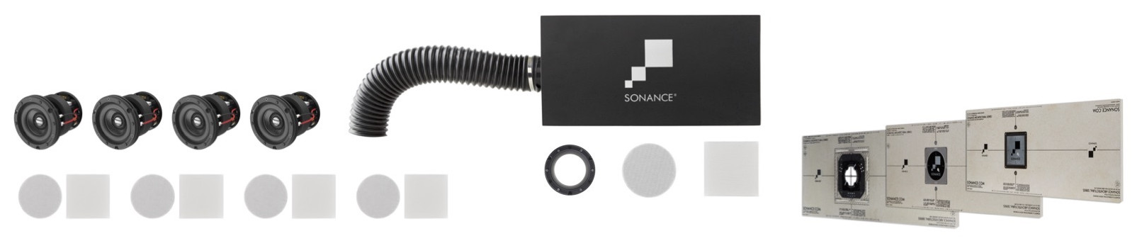Auditorium Sonance VP38 Paket, quadratisch incl VP 38R+BPS6 SUB+VP3 SQ Adapter 288938 - 1