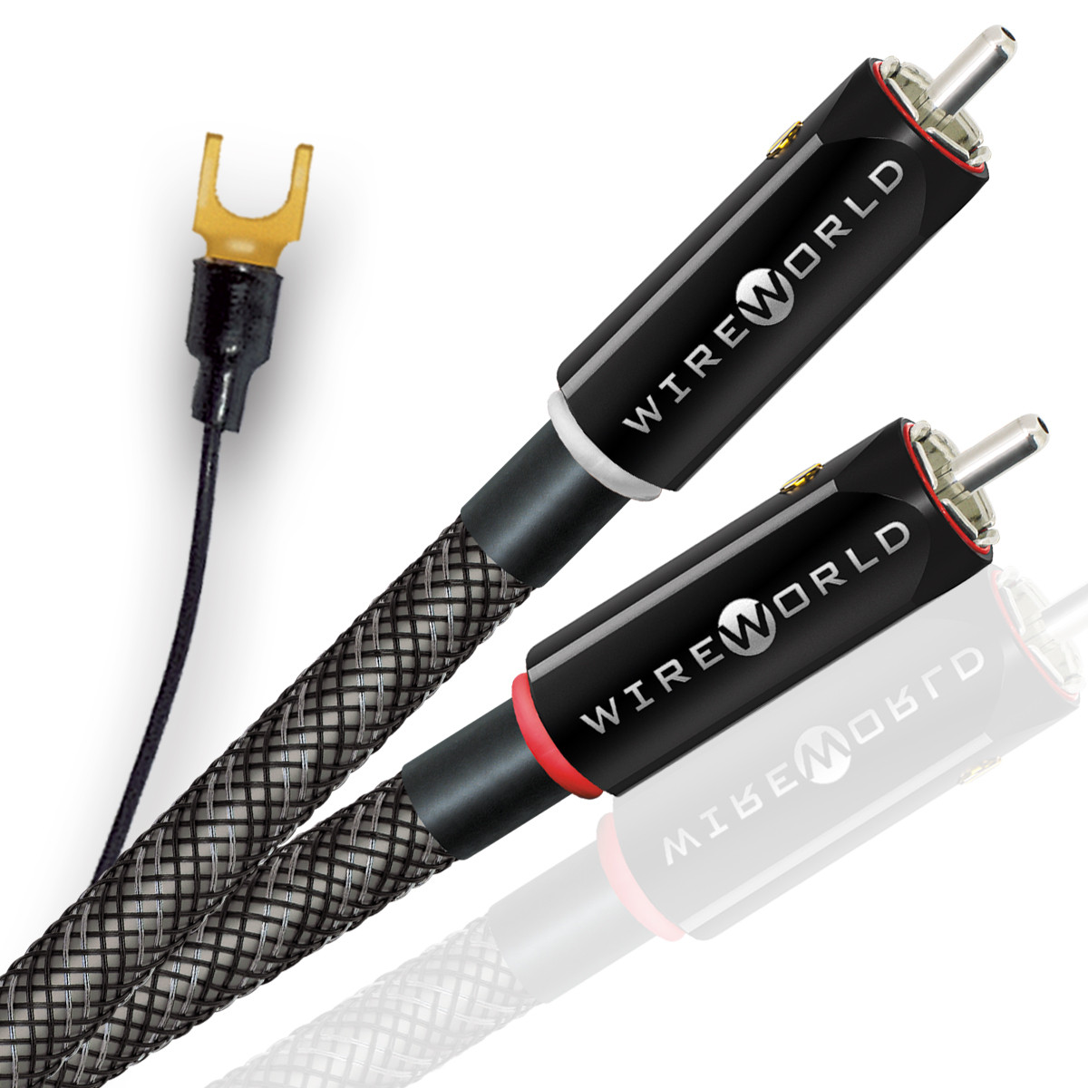 Auditorium Wireworld Cable Micro Silver Eclipse 10 Phonokabel 2x RCA + Ground 209013 - 2