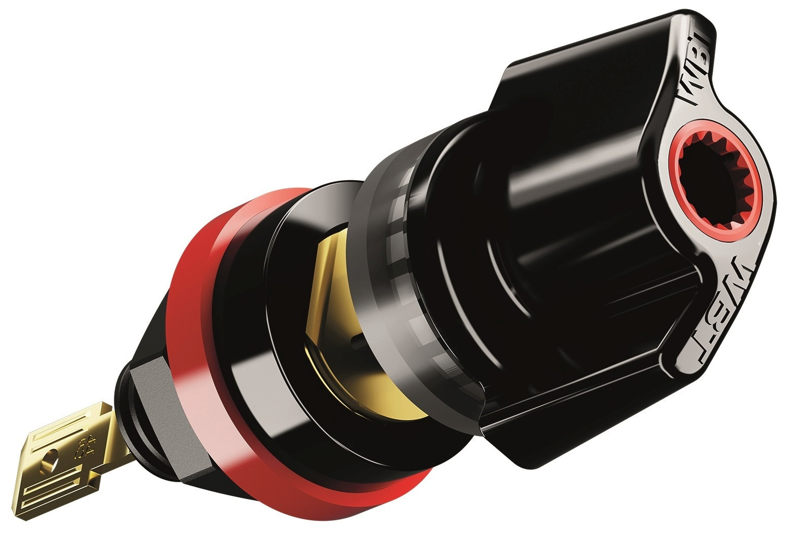 Auditorium WBT Polklemme mit Flügelmutter 0707 Cu 207468 - 1