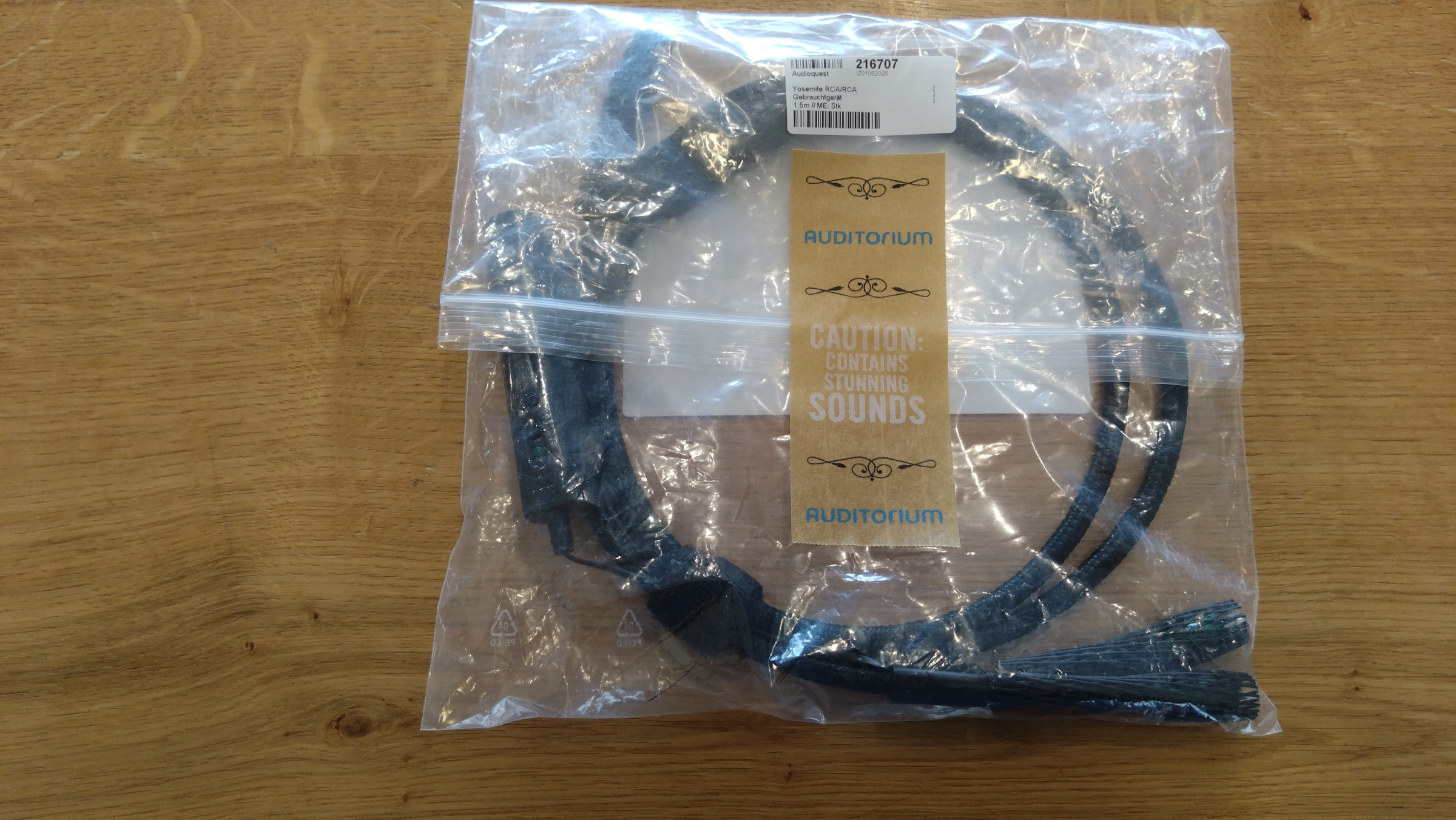 Auditorium Audioquest Yosemite RCA/RCA 1,5m 216707 - 3