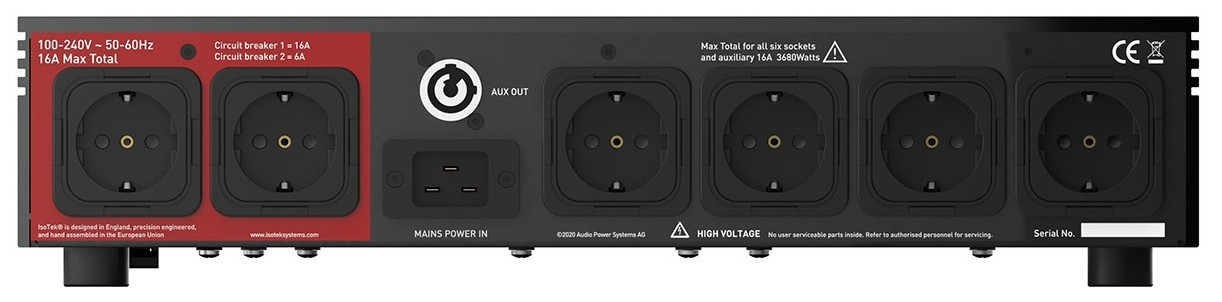 Auditorium Isotek V5 Aquarius 6-fach Netzfilter m. Kabel Optimum 2,0m C19 299658 - 3