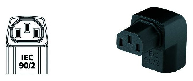 Auditorium Audioquest IEC-90/2 Kaltgeräte Adapter Female zu Right-Angle Male 252032 - 1 Auditorium Audioquest IEC-90/2 Kaltgeräte Adapter Female zu Right-Angle Male 252032 - 1