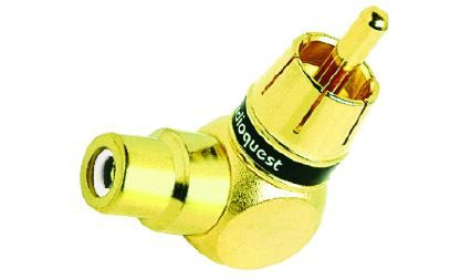 Auditorium Audioquest SNGL Right Angle RCA Adapter 90 Grad Winkel, M21-F90 251573 - 1
