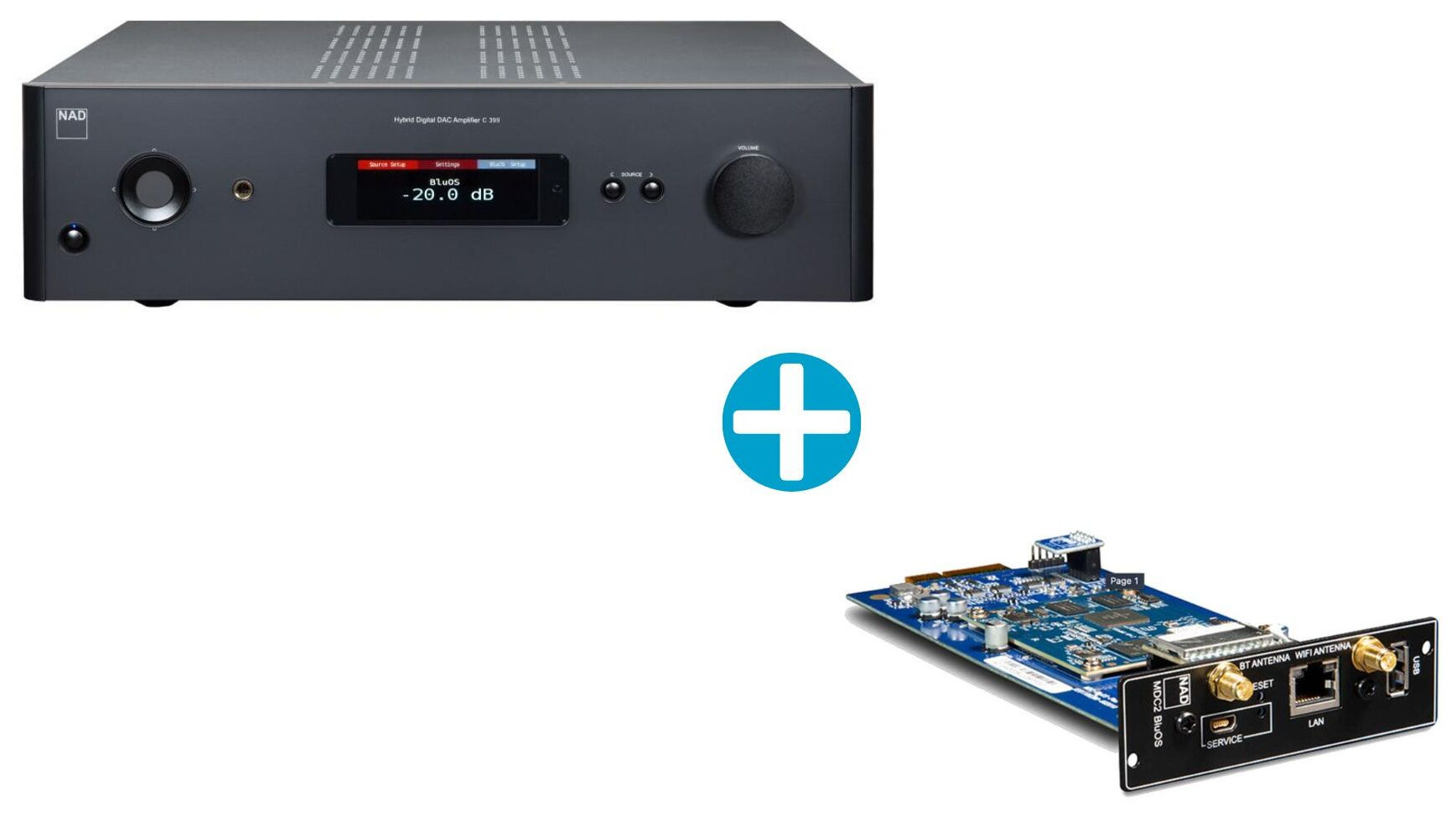 Auditorium NAD C 399 Vollverstärker inkl. BluOS3d Netzwerk-Modul 214160 - 1