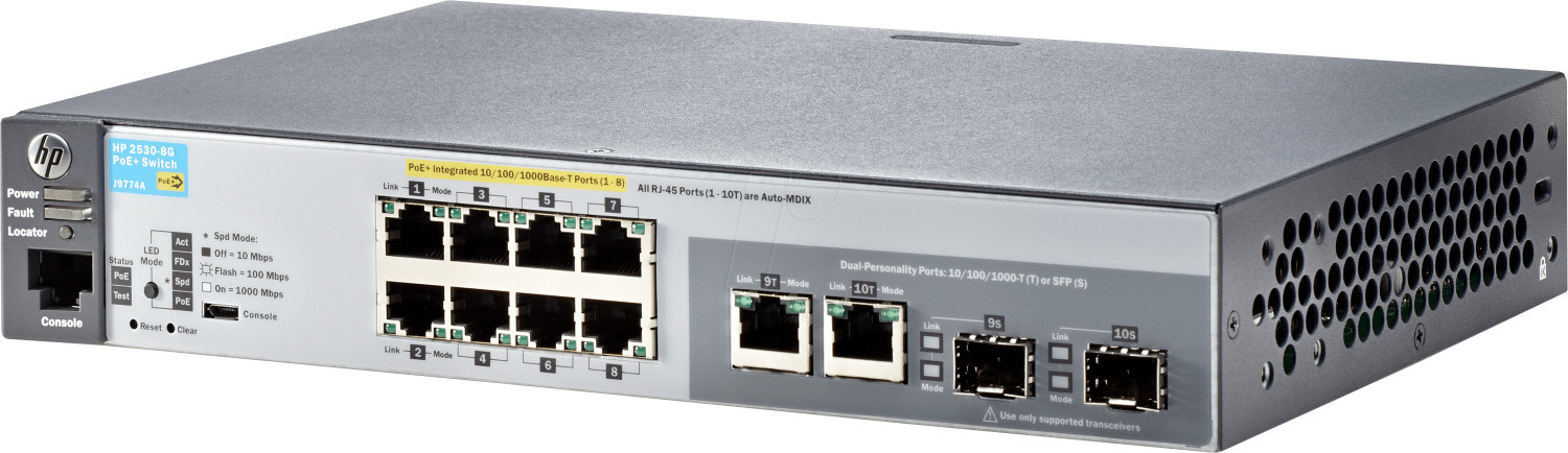 Auditorium Hewlett Packard Aruba HP 2530-8G-POE Interner Switch 273706 - 2