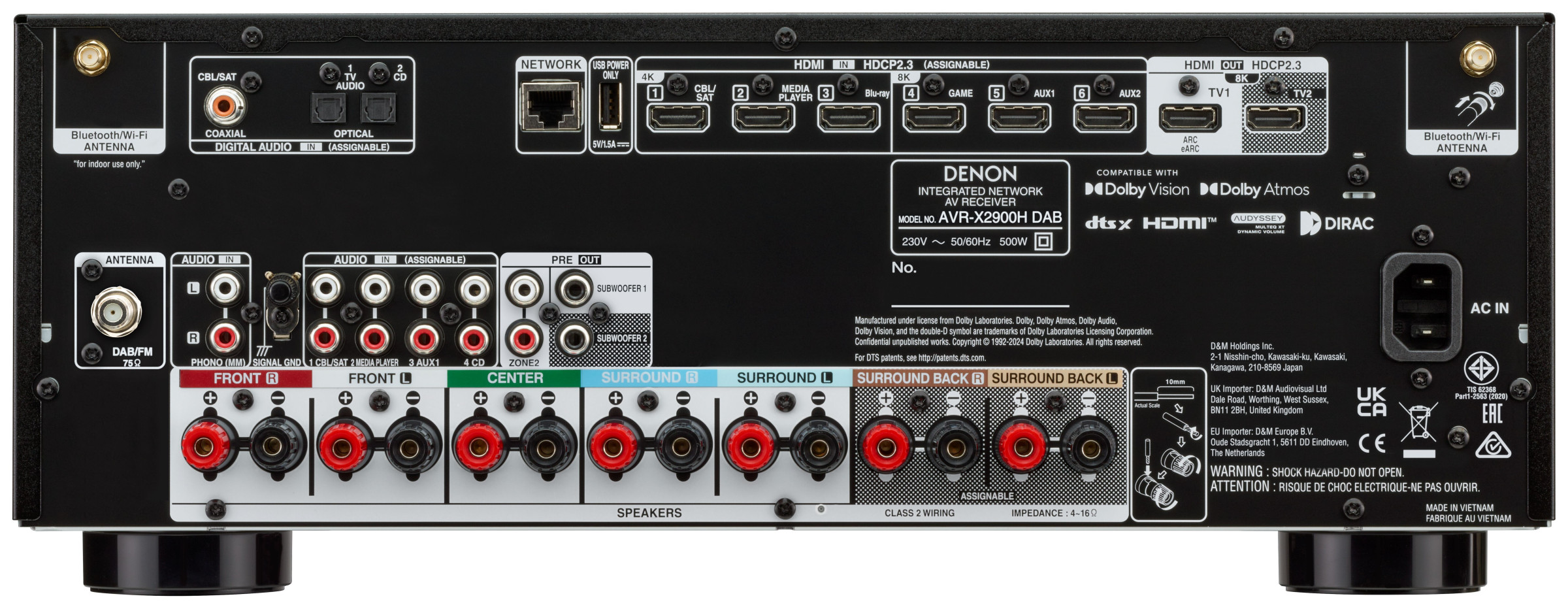 Auditorium Denon AVR-X2900H DAB Surround-Receiver 216488 - 4