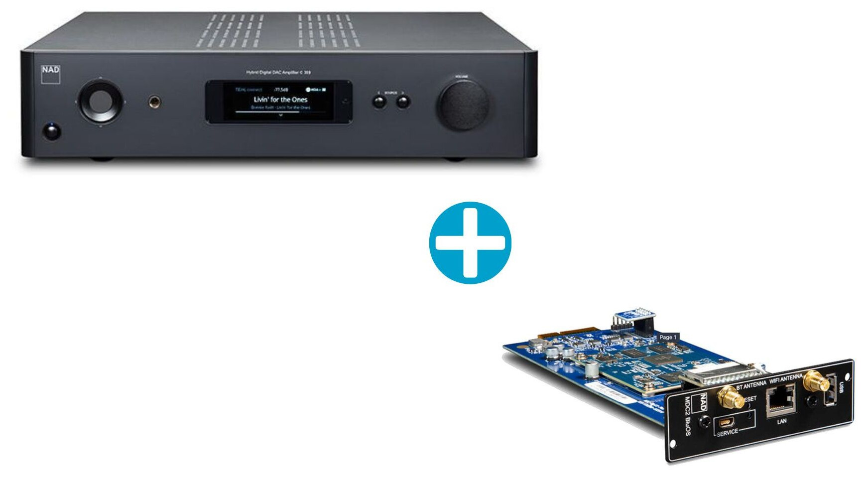 Auditorium NAD C 389 digitaler Vollverstärker inkl. BluOS2d Netzwerk-Modul 214159 - 1