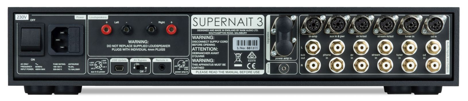 Auditorium Naim Supernait 3 Vollverstärker White LED 208427 - 5