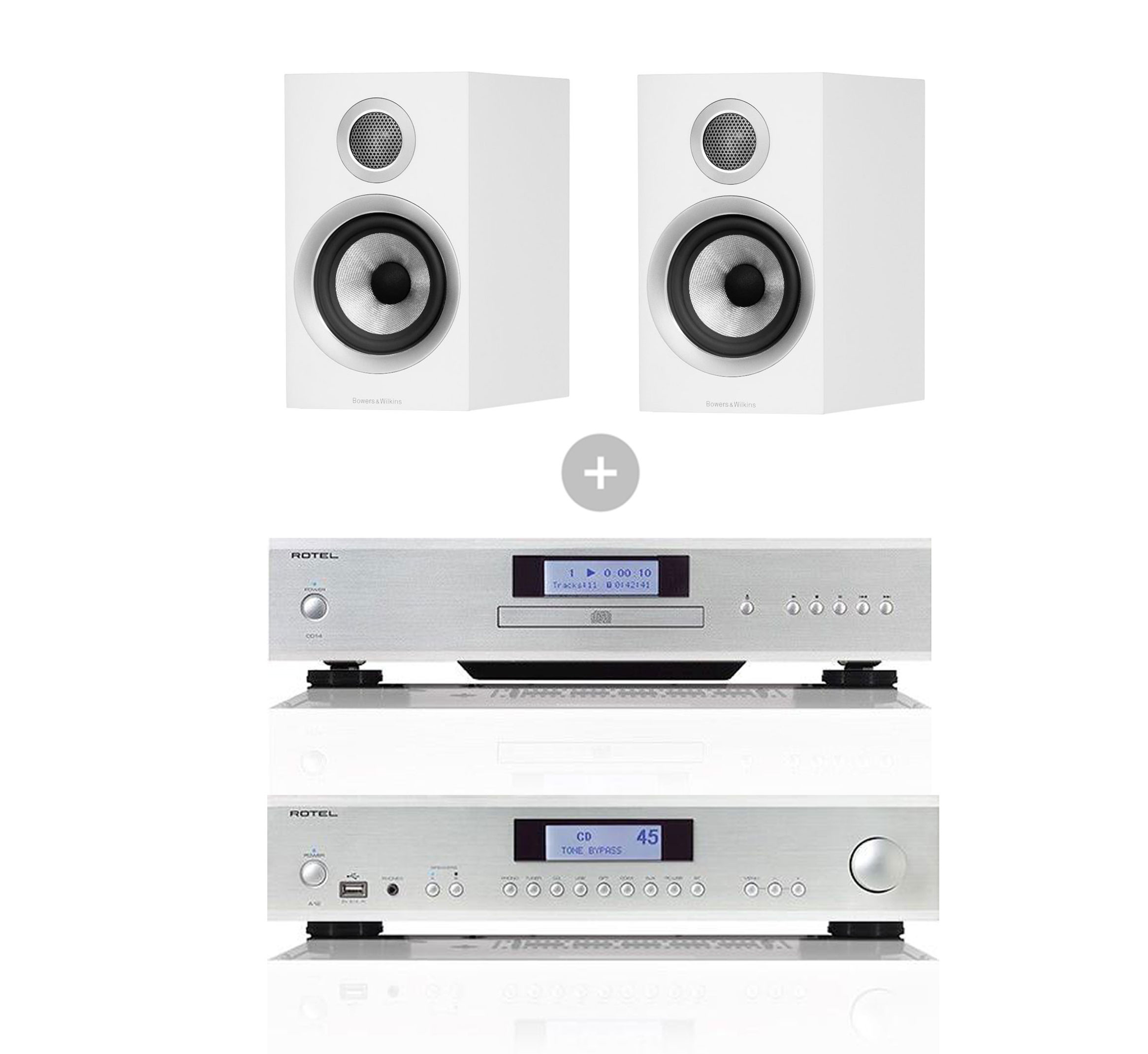 Auditorium Rotel Simply Stereo-Set: A12 mit CD 14 und B&W 707S2 297250 - 1