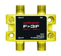 Auditorium Audioquest F ->3F 75 Ohm Splitter 5MHz-2MHz 252314 - 1