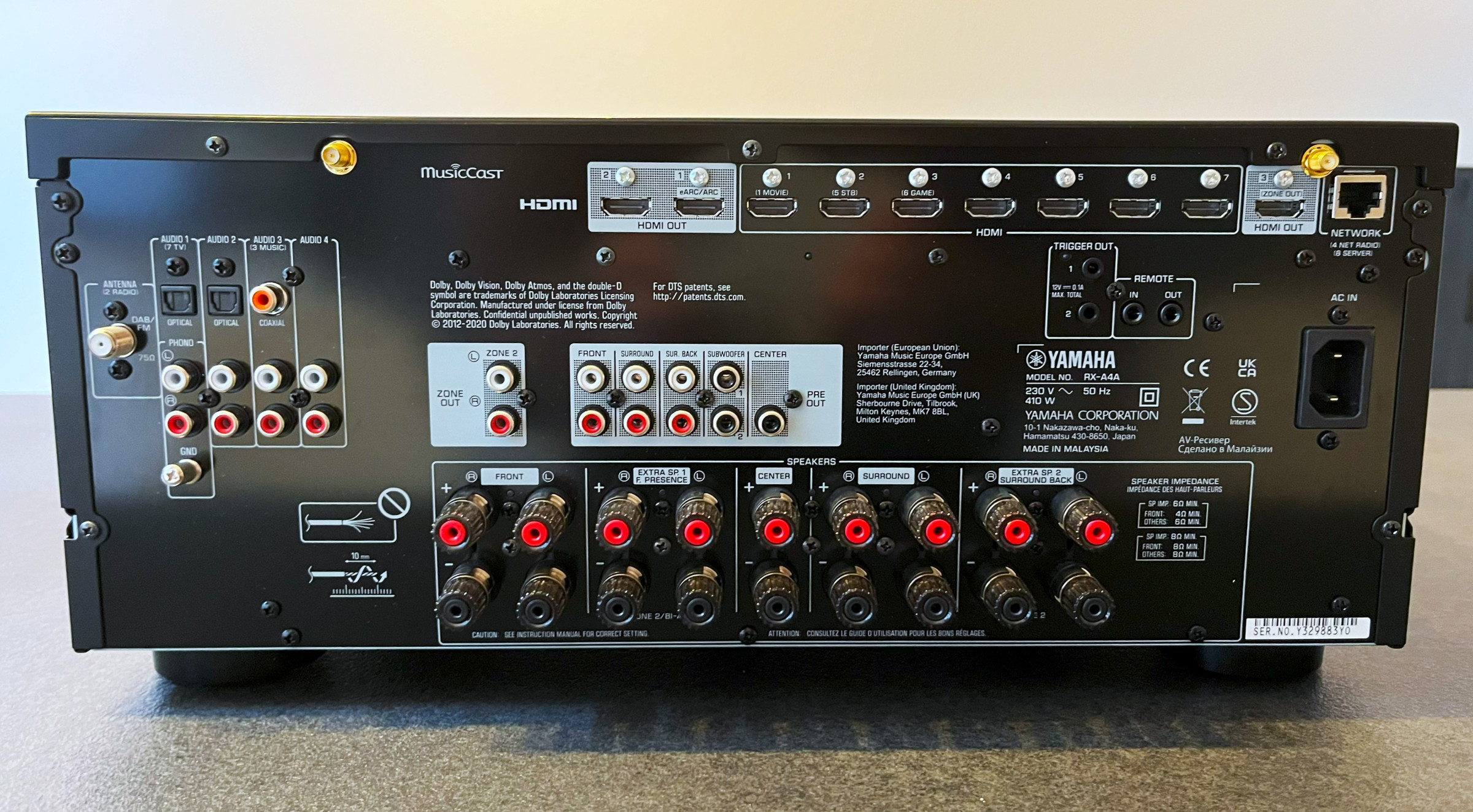 Auditorium Yamaha RX-A 4A Aventage Receiver schwarz 297339 - 6