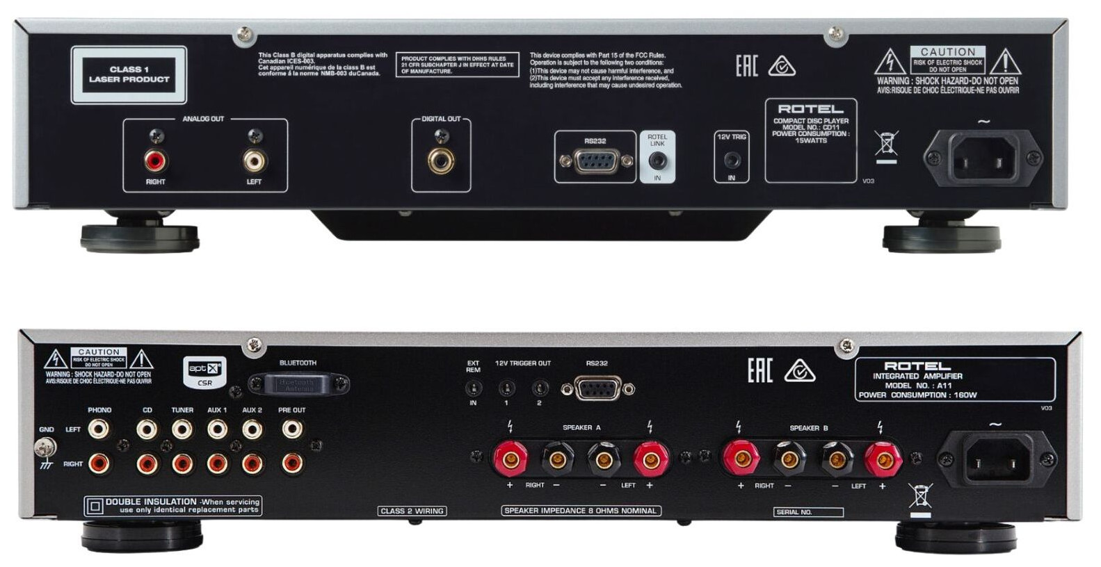 Auditorium Rotel A11 Tribute Vollverstärker und CD11 Stereo CD-Player Set 217301 - 2
