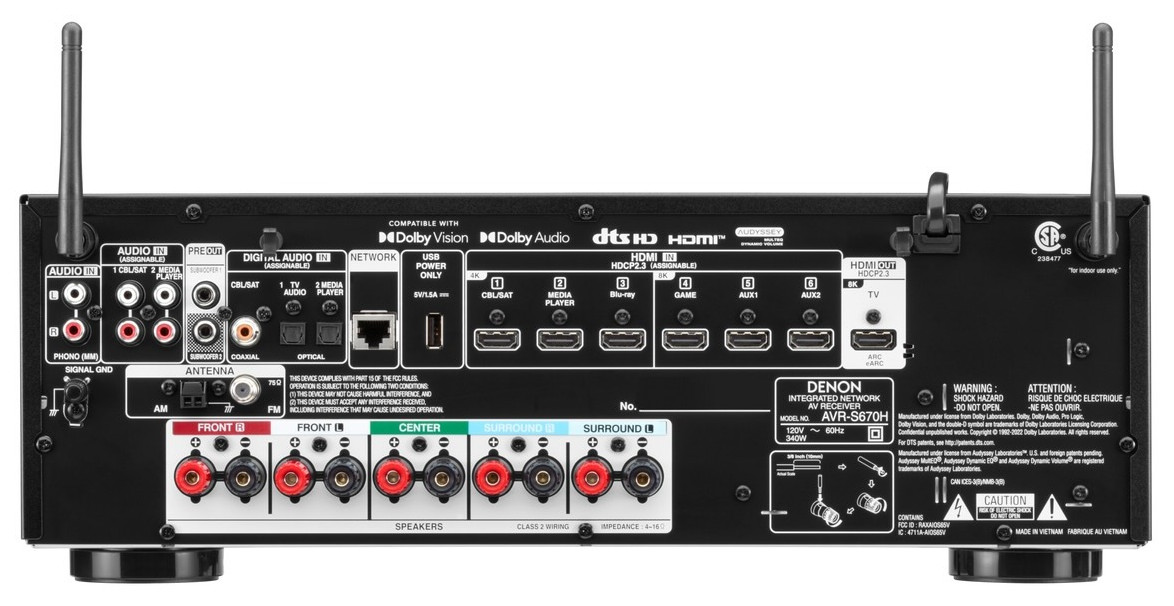 Auditorium Denon AVR-S670H Receiver 201129 - 5