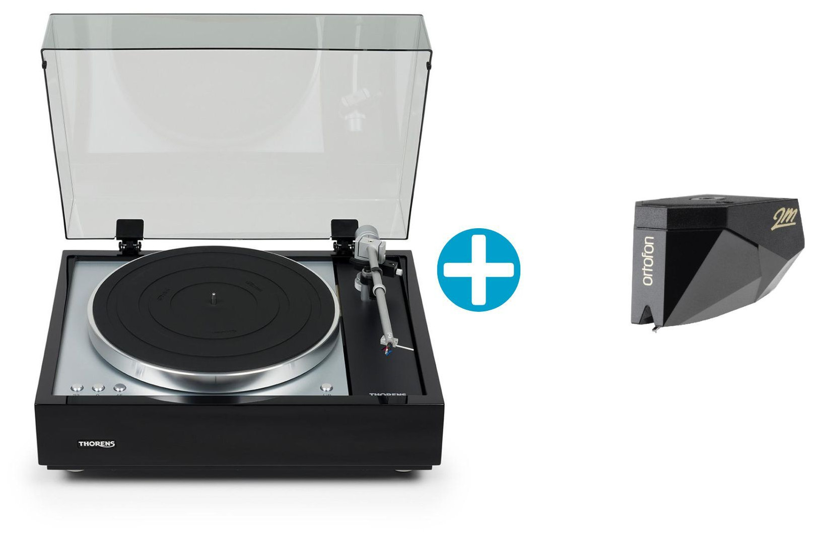 Auditorium Thorens Black on Black Bundle TD 1600 + 2M Black 214193 - 1