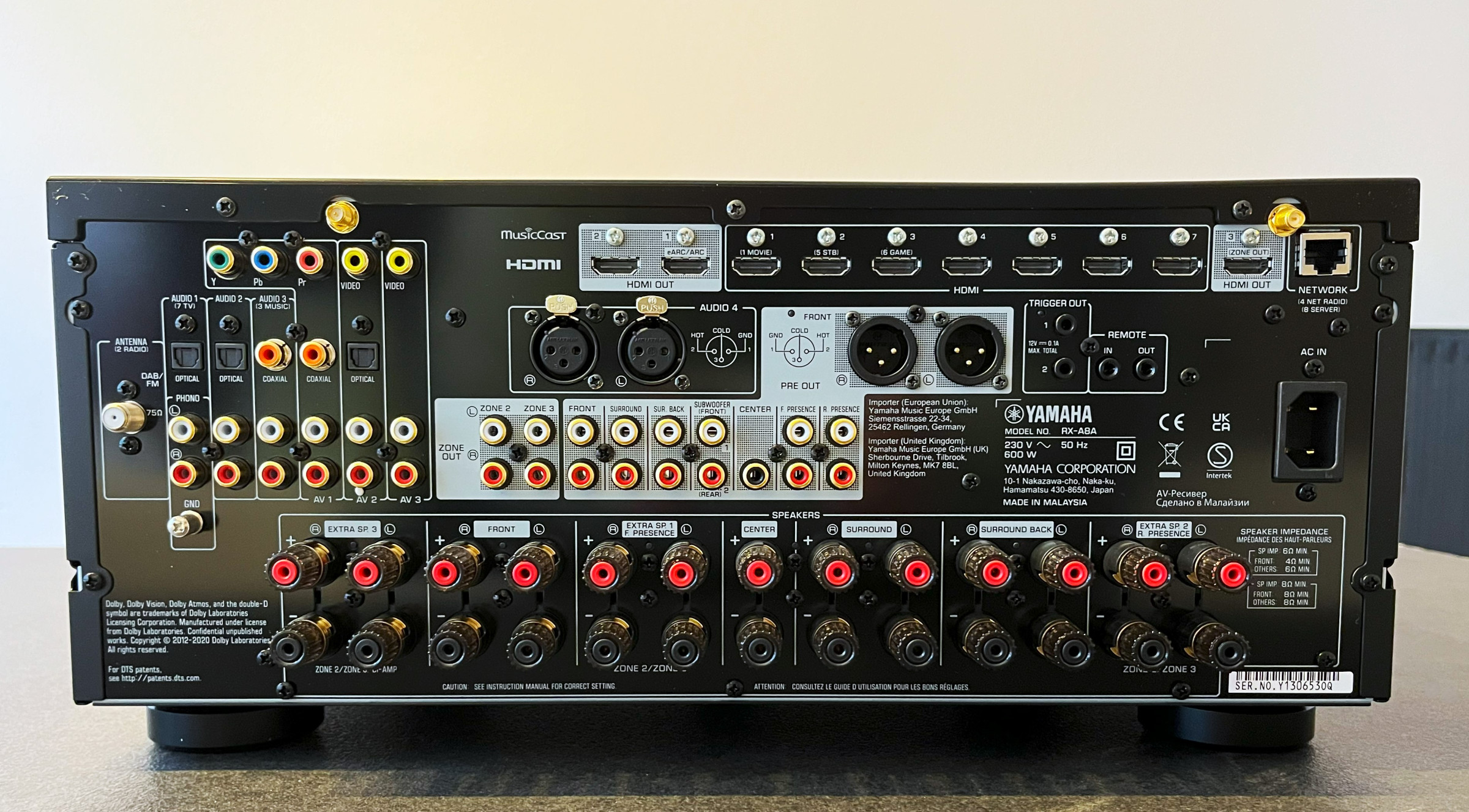 Auditorium Yamaha RX-A 8A Aventage Receiver schwarz 203332 - 6