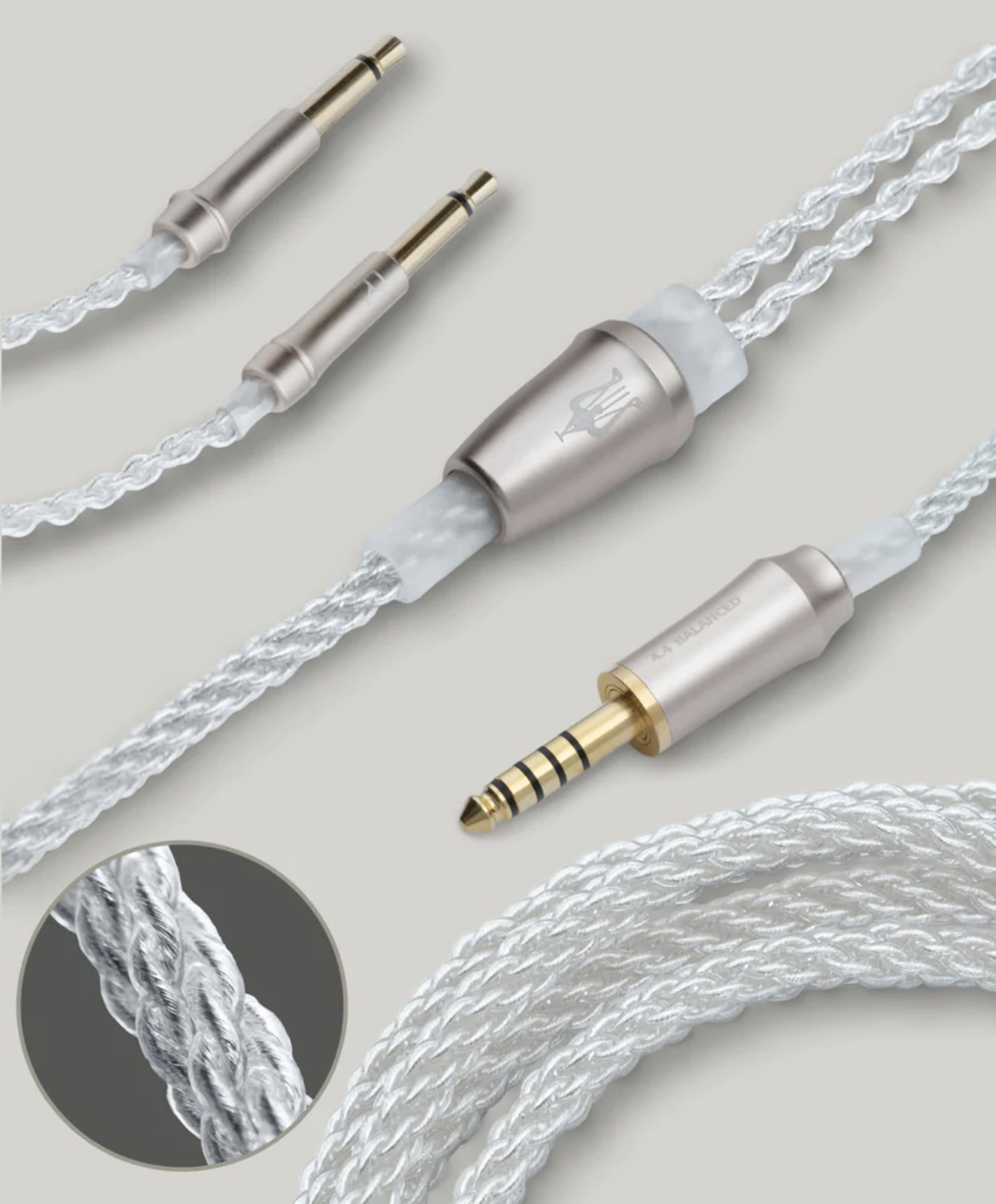 Auditorium Meze Kopfhörerkabel versilbert für 109 Pro, 1,2 m 297676 - 1