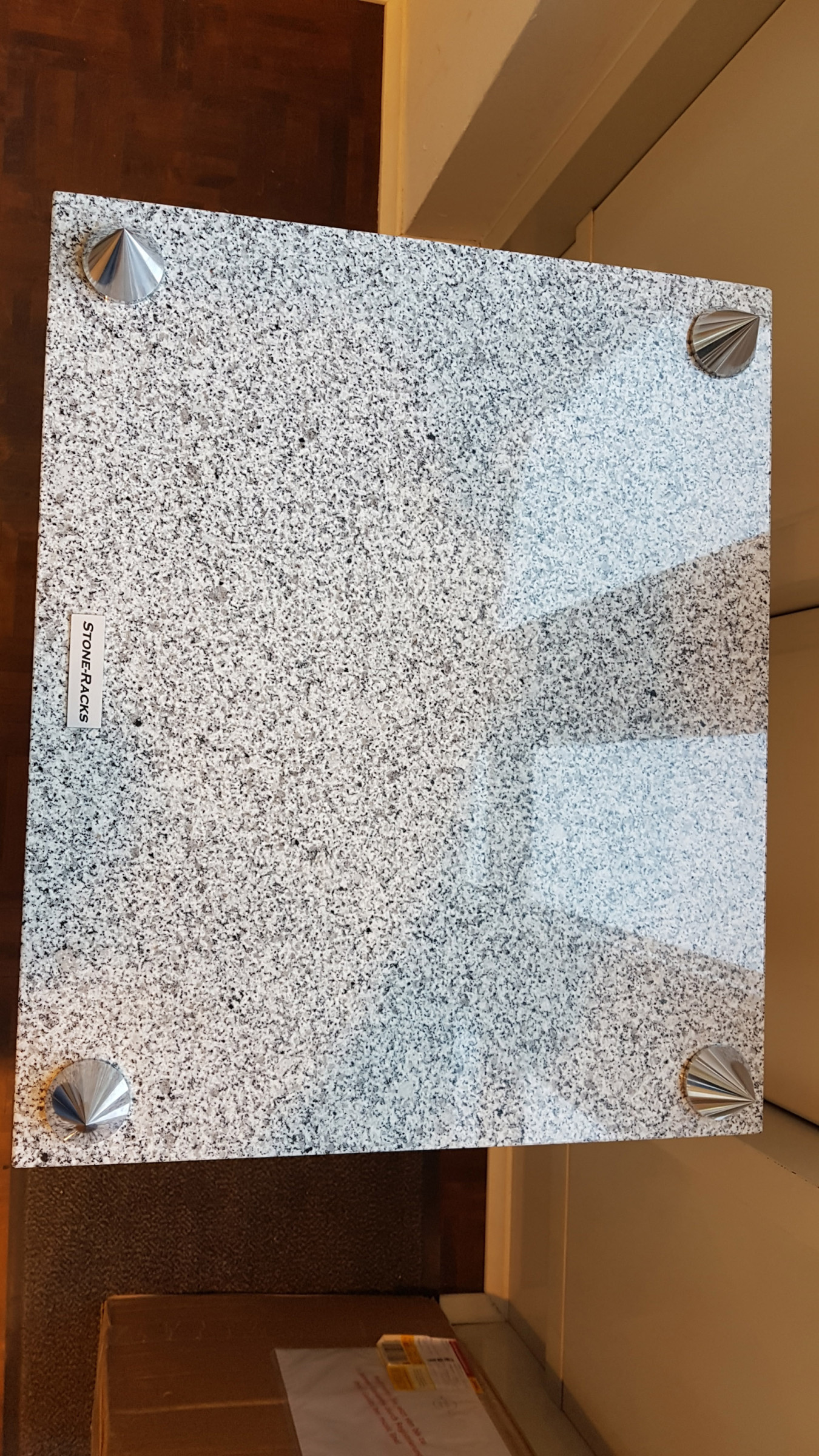 Auditorium Diverse Stone-Rack HiFi-Rack heller Granit/ Chrom Stahl 220621 - 8