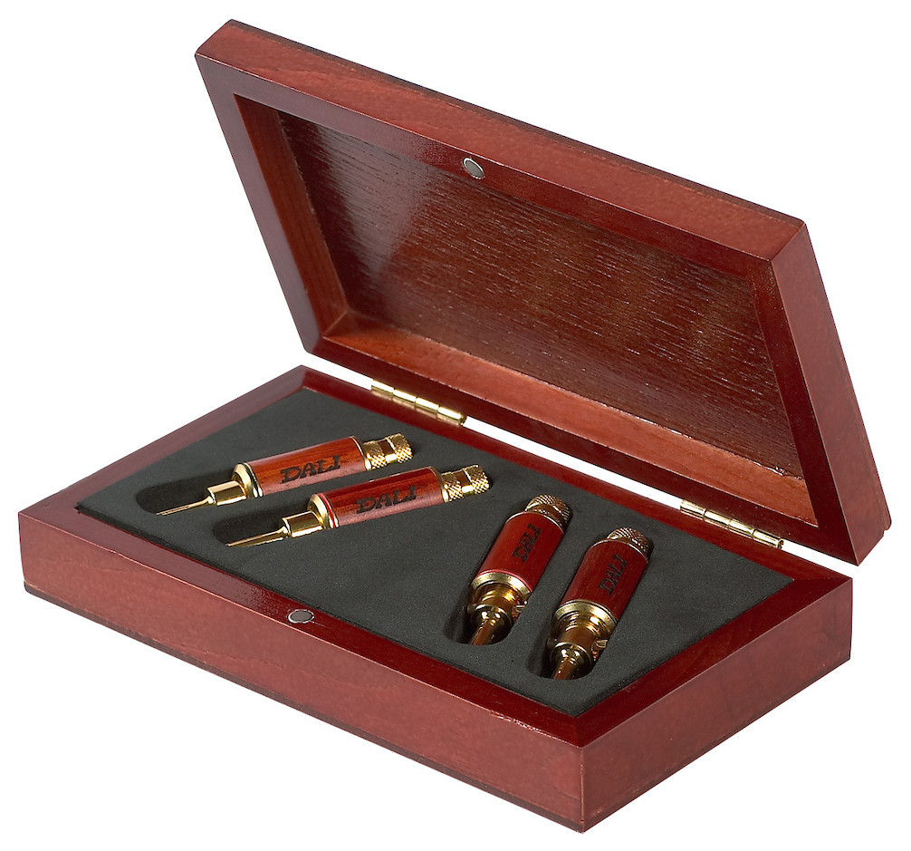 Auditorium Dali Bananenstecker 4 Stück Gold/Holz in Holzkiste 276892 - 1