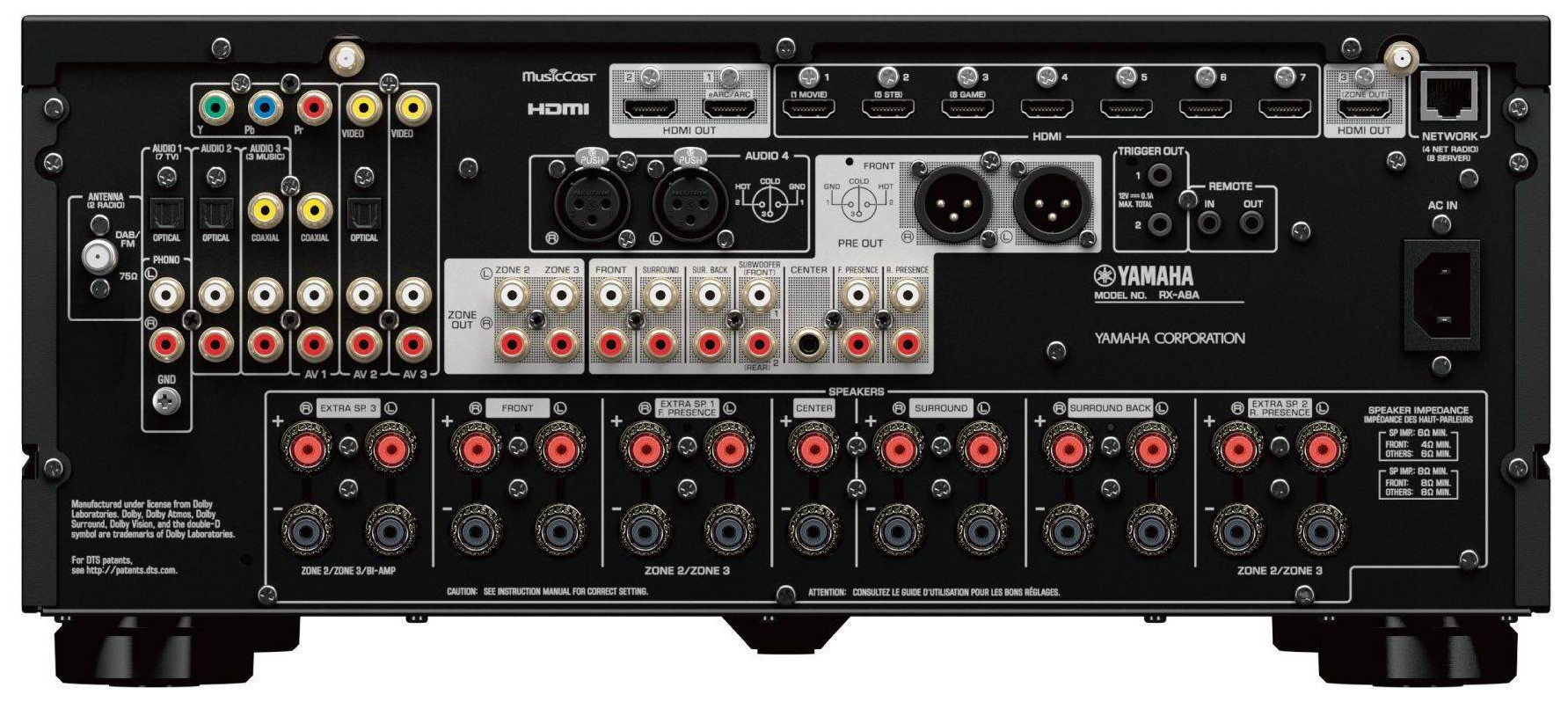 Auditorium Yamaha RX-A 8A Aventage Receiver schwarz 203332 - 2