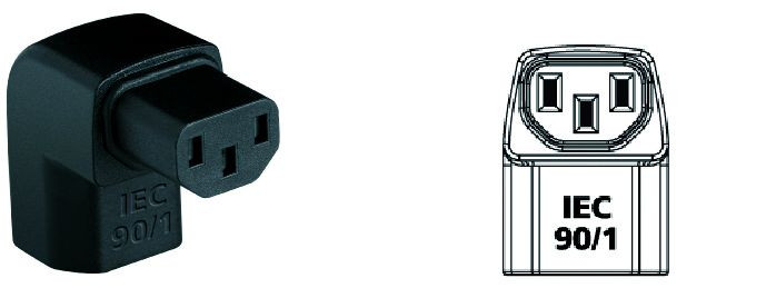 Auditorium Audioquest IEC-90/1 Kaltgeräte Adapter Female zu Right-Angle Male 252031 - 1 Auditorium Audioquest IEC-90/1 Kaltgeräte Adapter Female zu Right-Angle Male 252031 - 1