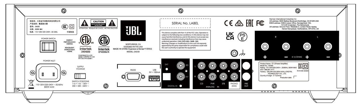 Auditorium JBL SA550 Classic Vollverstärker 201944 - 6