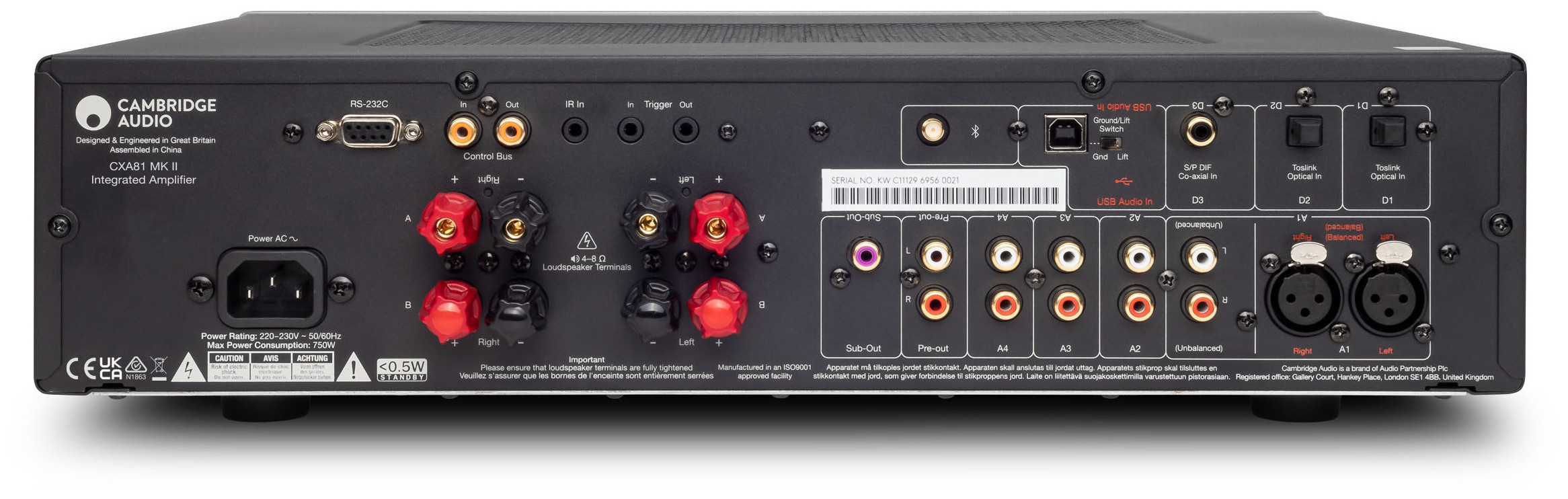 Auditorium Cambridge Audio CXA81 MK II Vollverstärker Luna Grey 204527 - 4