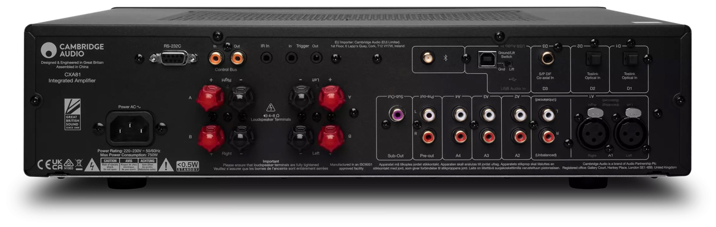 Auditorium Cambridge Audio CXA81 Vollverstärker Black Limited Edition 297815 - 5