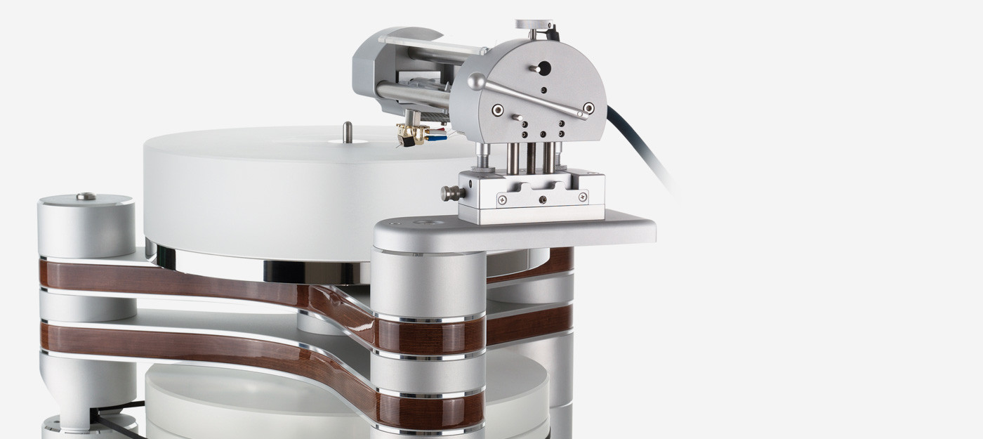 Auditorium Clearaudio Master Innovation LAUFWERK weisse Platte, silberne Teile 283384 - 2