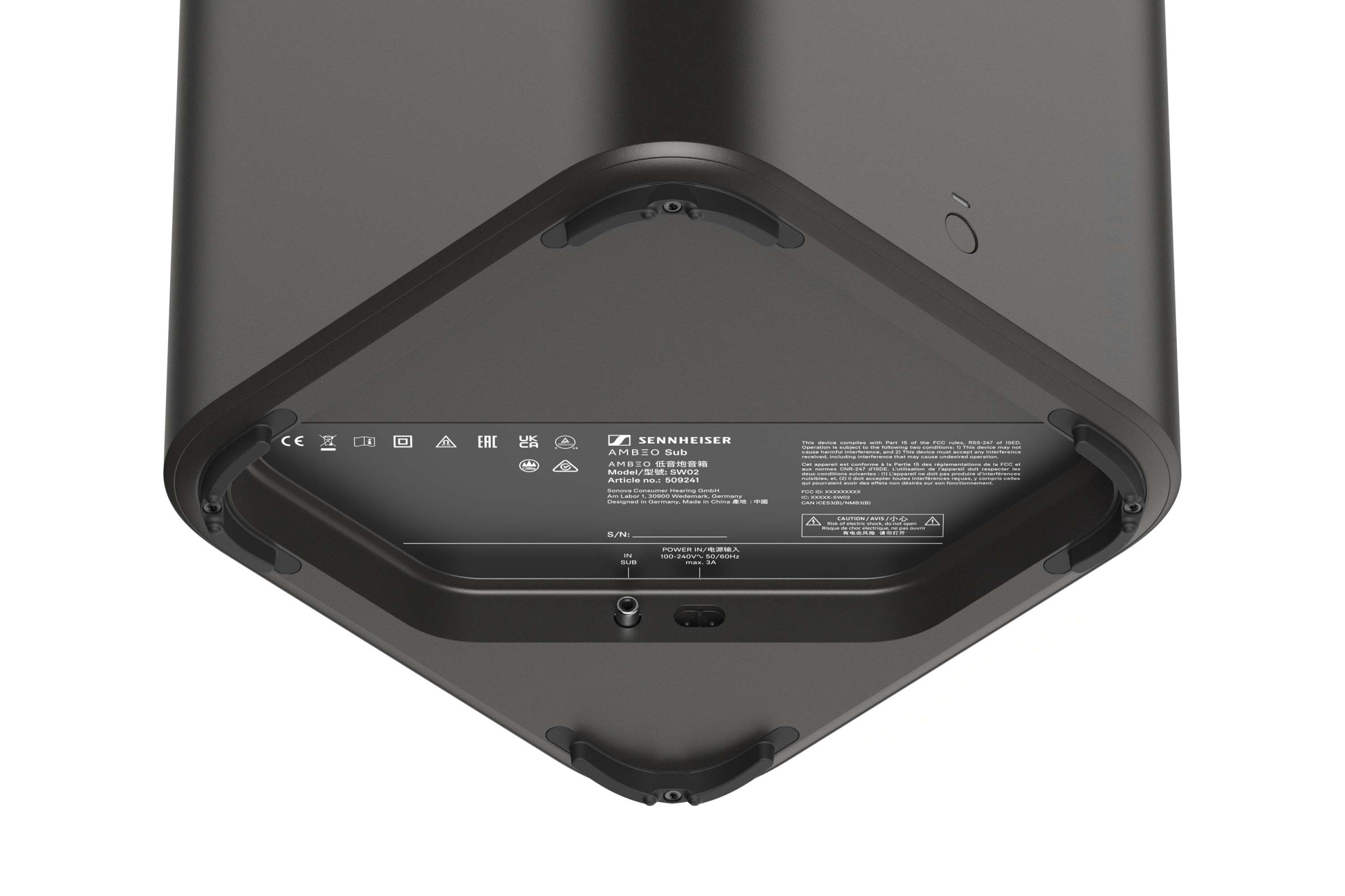 Auditorium Sennheiser Ambeo SUB Subwoofer schwarz 296402 - 5