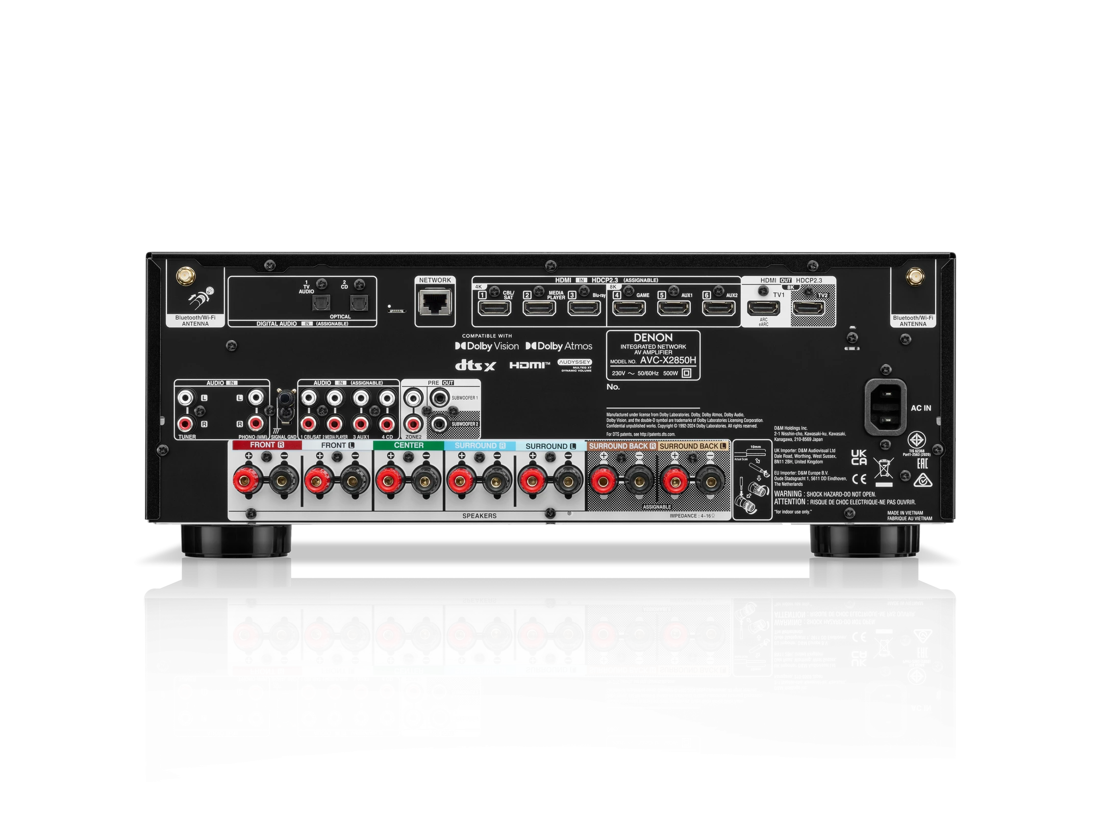 Auditorium Denon AVC-X2850H 7.2-Kanal 8K-AV-Verstärker 213283 - 4