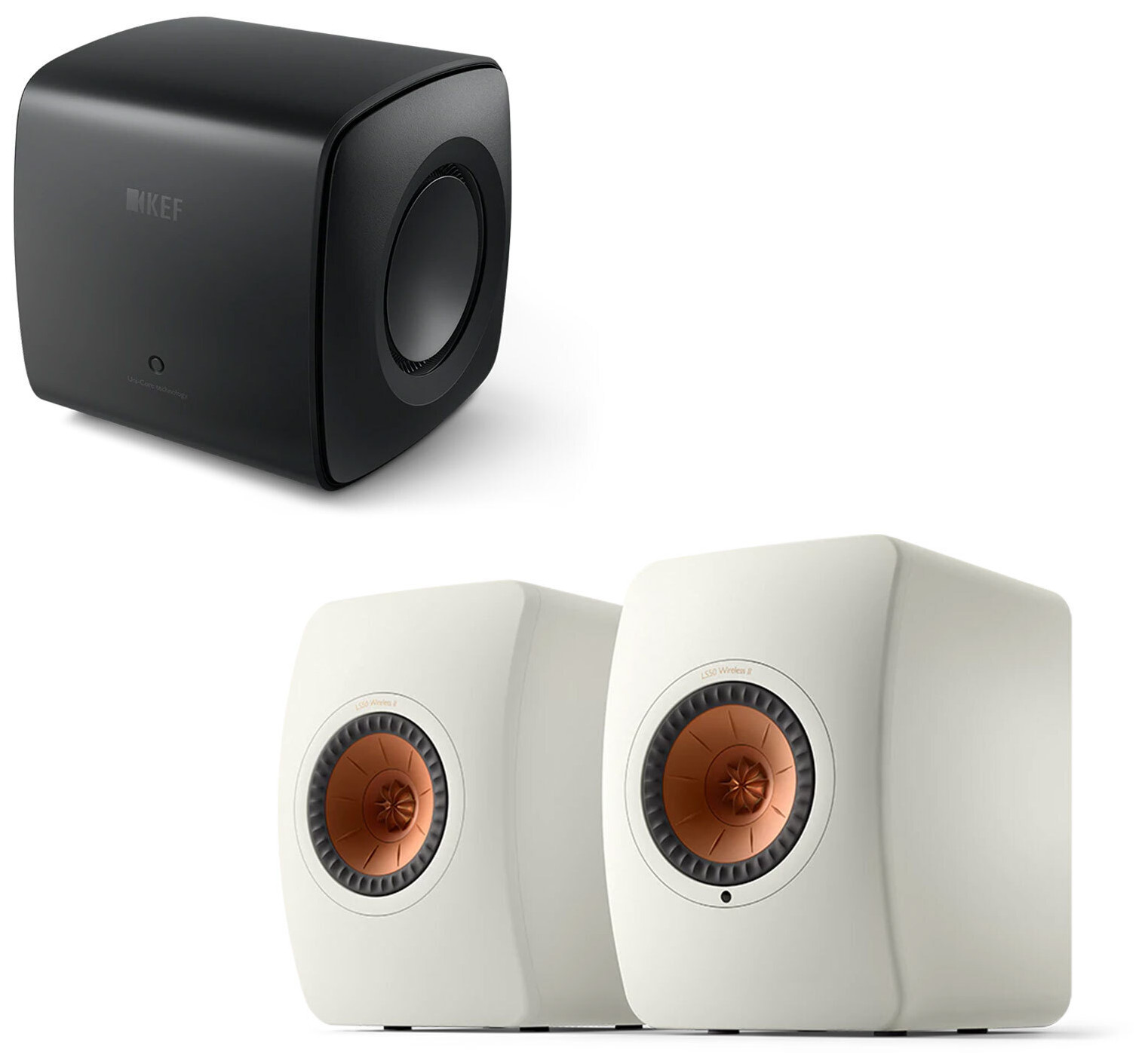 Auditorium KEF LS50 Wireless II & Subwoofer KC62 Schwarz 295232 - 1