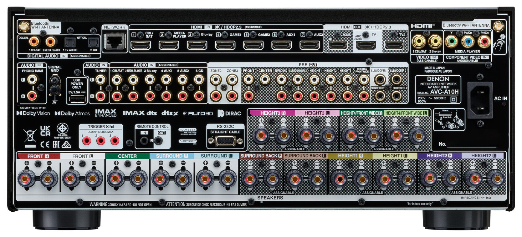 Auditorium Denon AVC-A10H 13.4 Kanal AV- Receiver 8K mit HEOS Built-in 206018 - 3