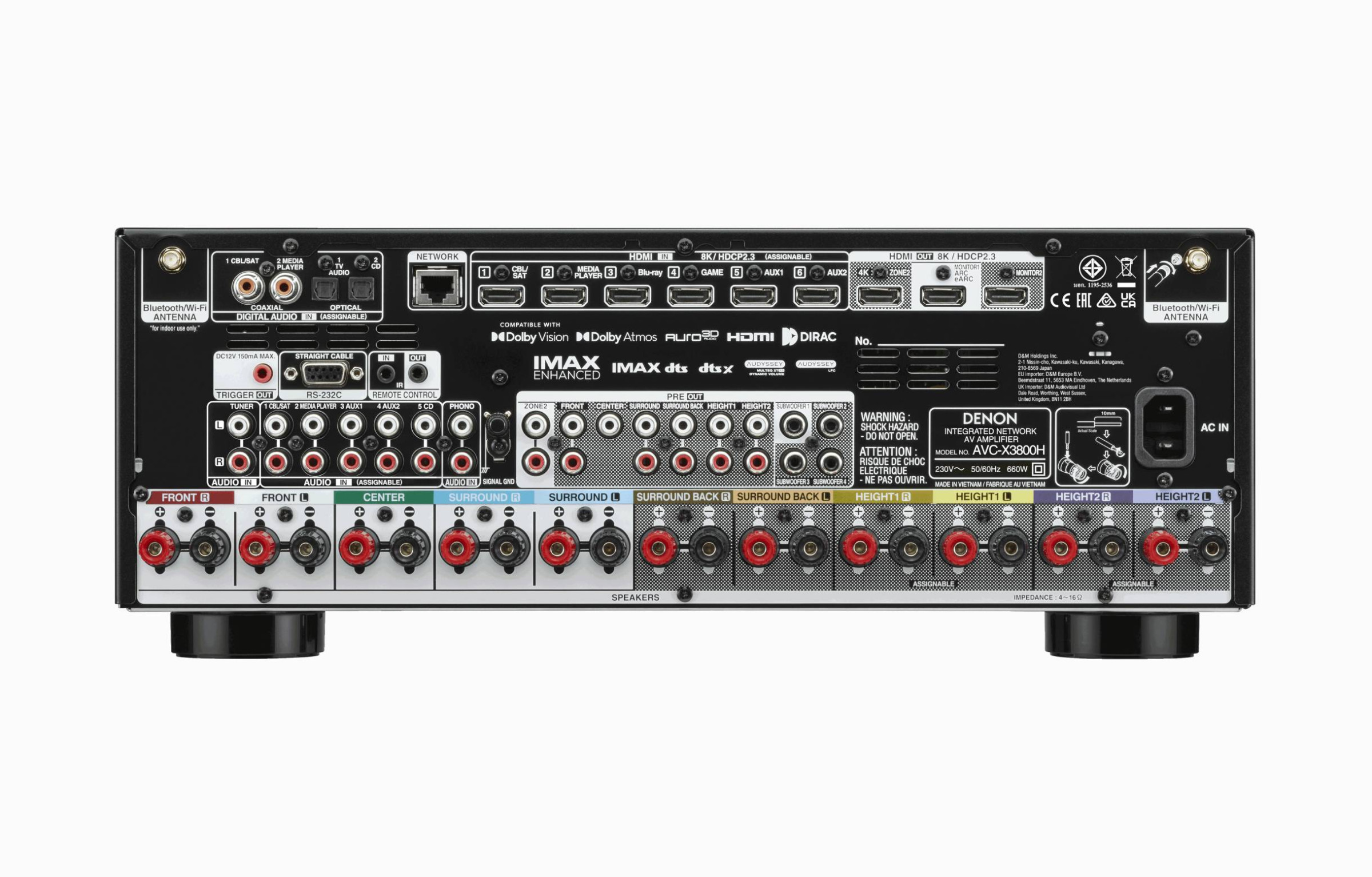 Auditorium Denon AVC-X3800H Receiver schwarz 296566 - 4