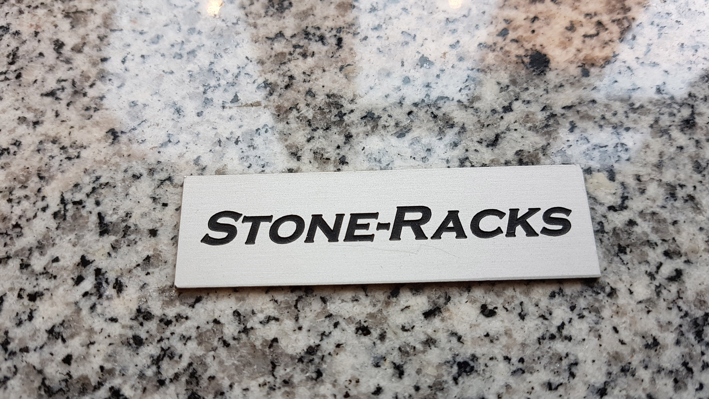 Auditorium Diverse Stone-Rack HiFi-Rack heller Granit/ Chrom Stahl 220621 - 1