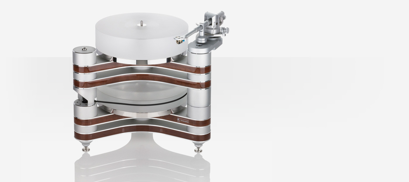 Auditorium Clearaudio Master Innovation LAUFWERK weisse Platte, silberne Teile 283384 - 1