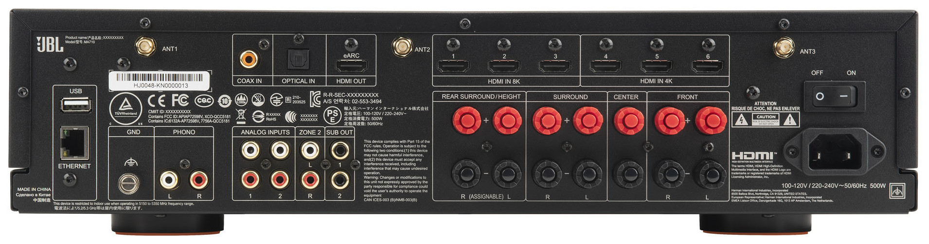 Auditorium JBL MA710 7.2 Kanal 8K AV Receiver 205178 - 6