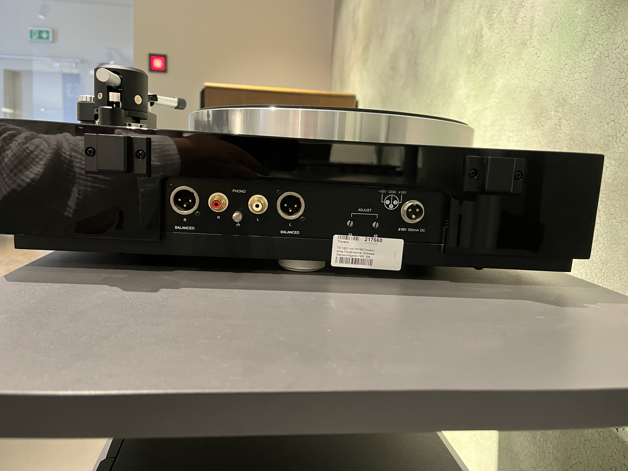 Auditorium Thorens TD 1601 mit TP160 Tonarm ohne Tonabnehmer Schwarz 217660 - 4