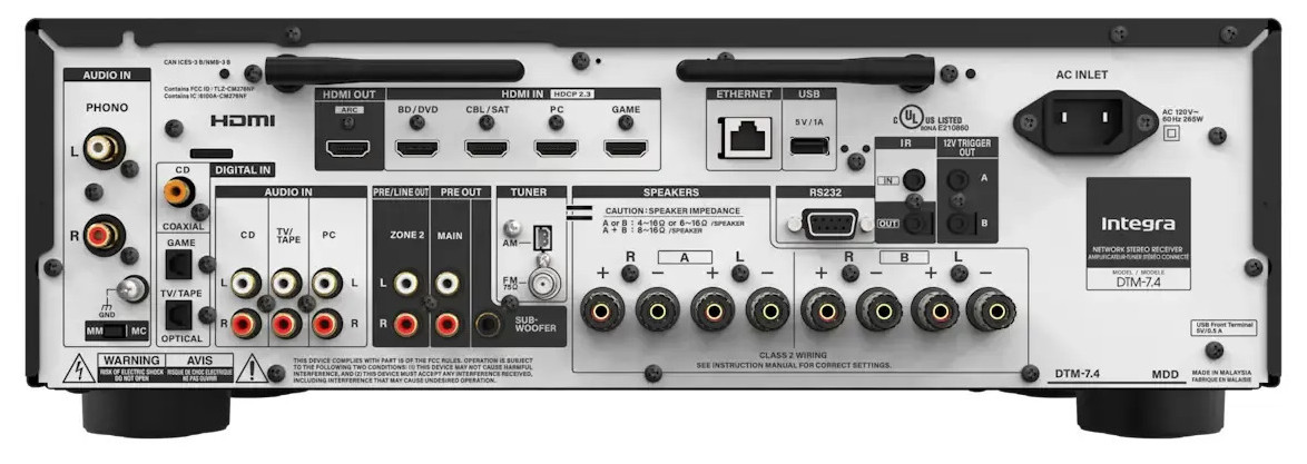 Auditorium Integra DTM 7.4 Stereo AC Receiver 214294 - 3