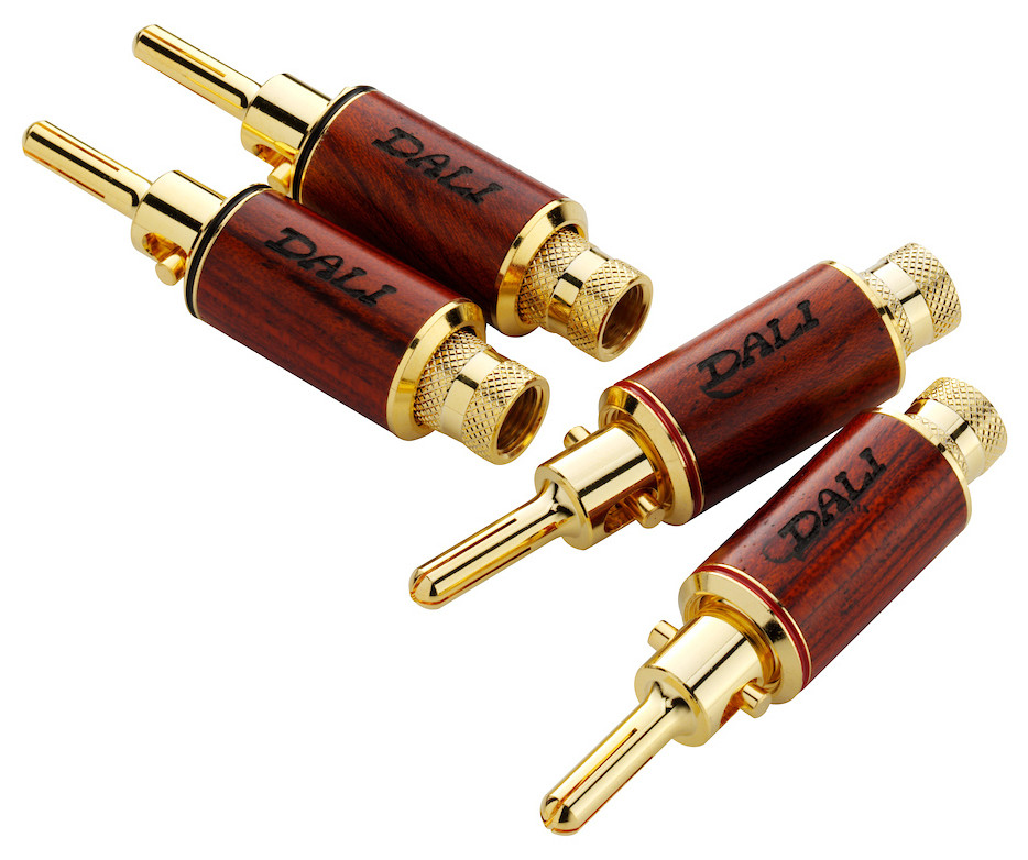 Auditorium Dali Bananenstecker 4 Stück Gold/Holz in Plastiktüte 247114 - 1