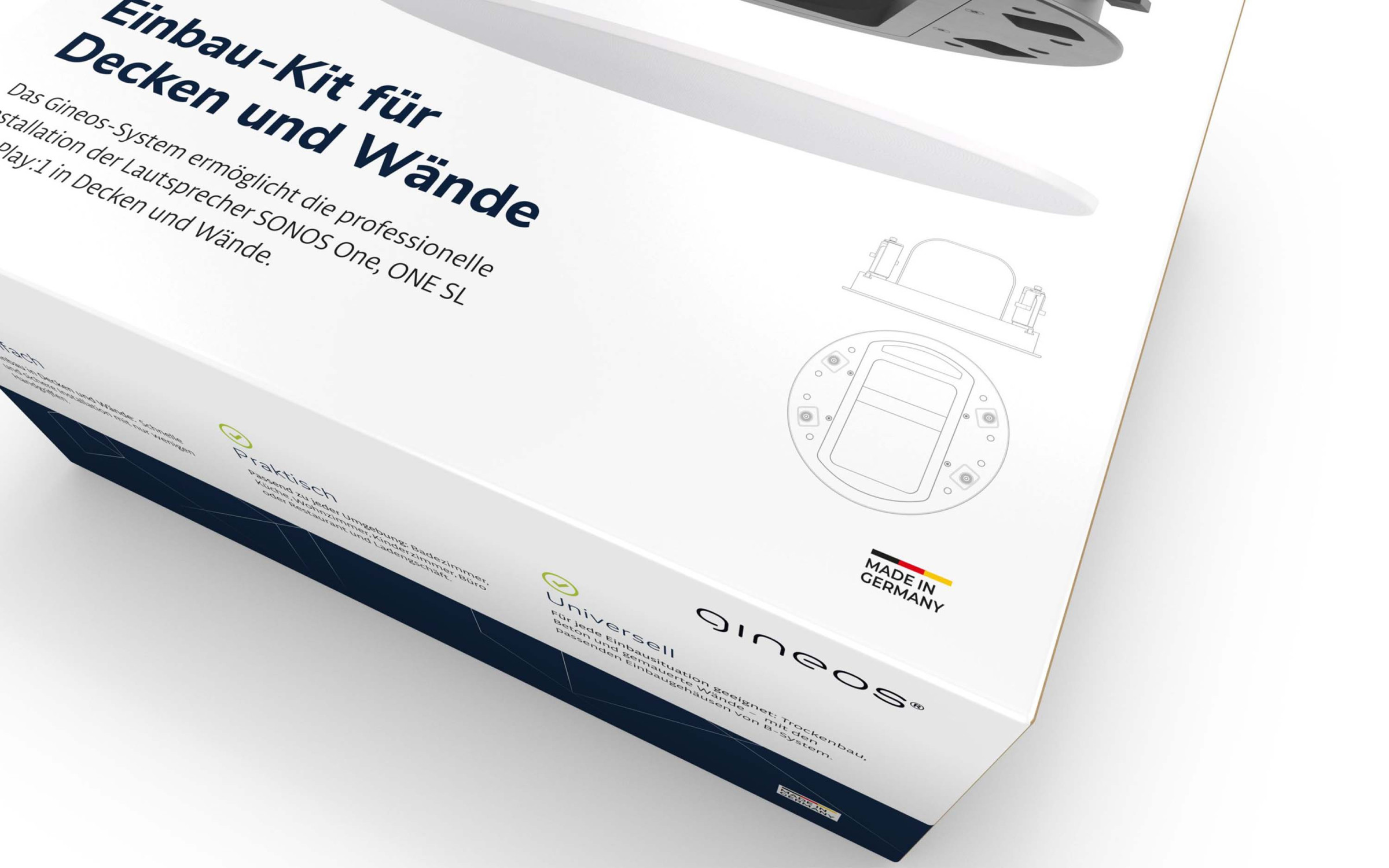 Auditorium b-system Gineos ONE Einbaukit rund für Sonos One, One SL, Home 150 294950 - 6