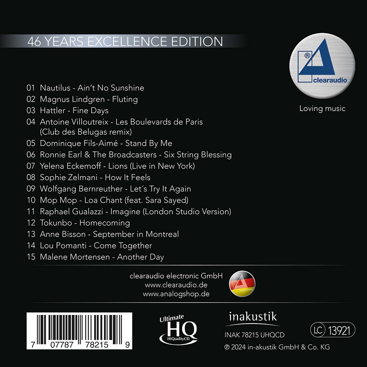 Auditorium Clearaudio 46 YEARS EXCELLENCE EDITION U-HQCD 207657 - 2