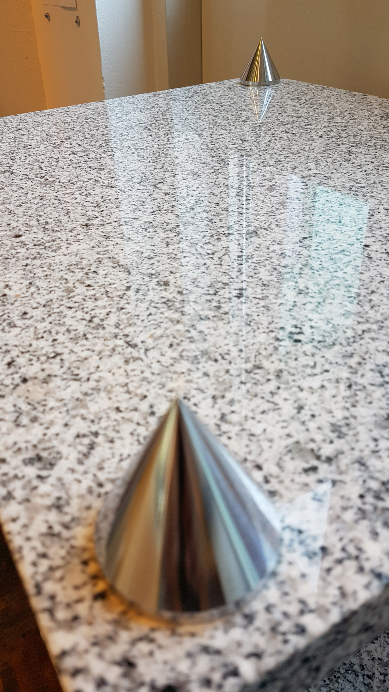 Auditorium Diverse Stone-Rack HiFi-Rack heller Granit/ Chrom Stahl 220621 - 10