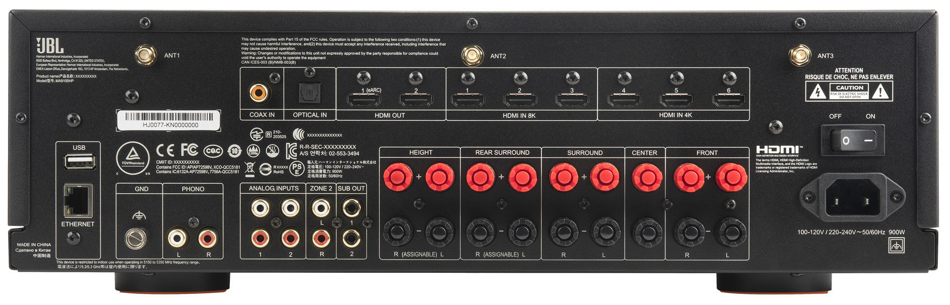 Auditorium JBL MA9100HP 9.2 Kanal 8K AV Receiver 205182 - 6